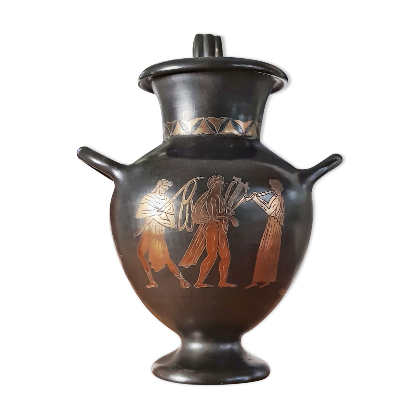 Italian artisanal reproduction Etruscan bucchero vase