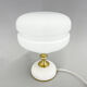 1970's Milk Glass Brass Table Lamp by Napako