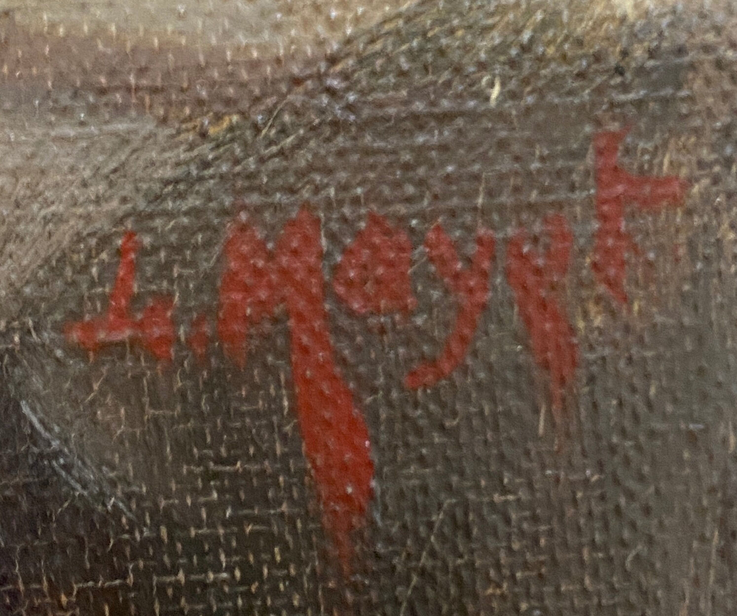 HST painting "Diana at the bath" Nude back signed early twentieth century