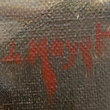 HST painting "Diana at the bath" Nude back signed early twentieth century