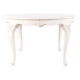 Antique round dining table with extension - Neo Rococo style - white painted with decorative details - 1920s