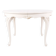 Antique round dining table with extension - Neo Rococo style - white painted with decorative details - 1920s