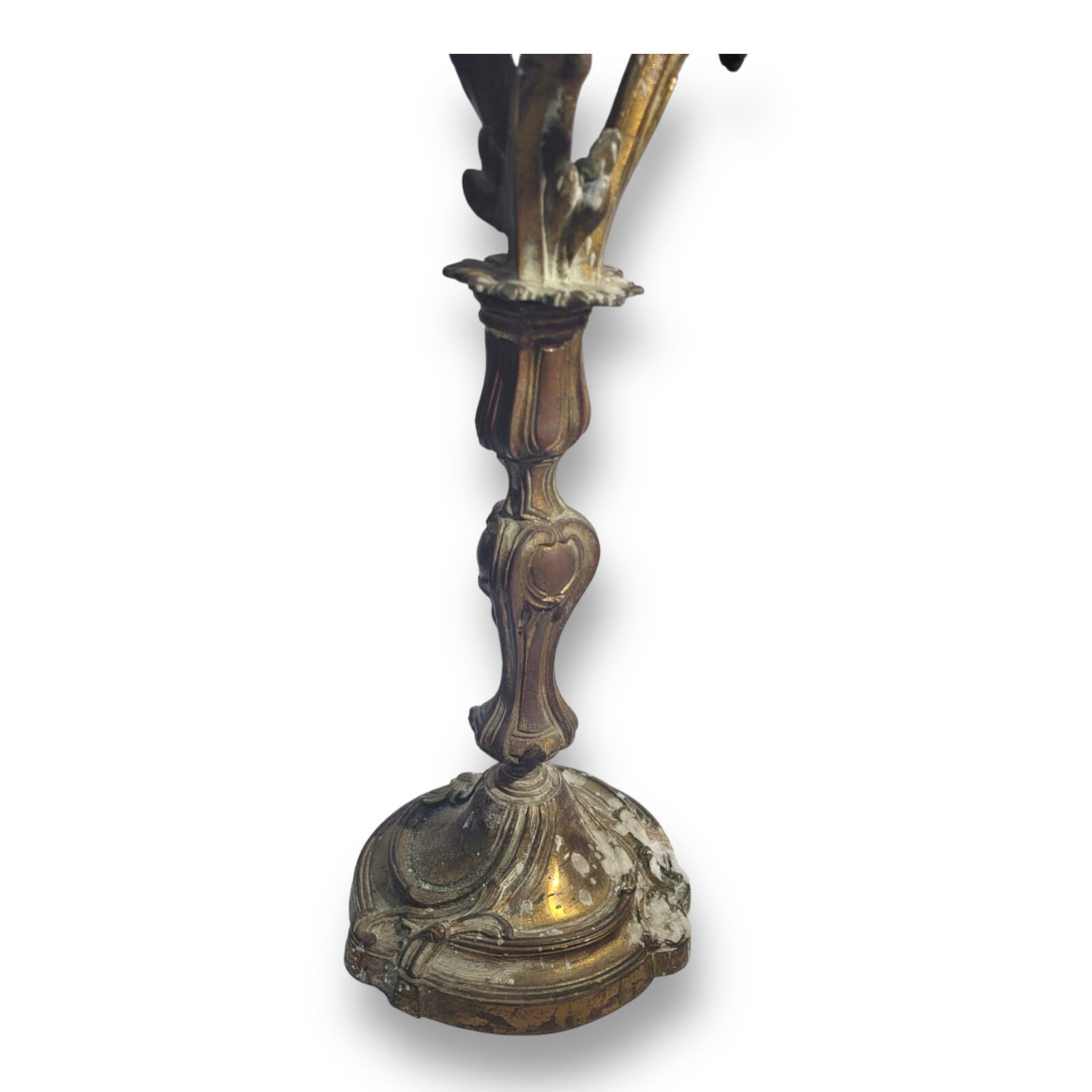 Candélabre en bronze doré