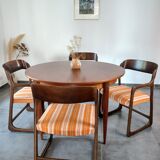 Series of 4 armchairs Baumann model flat called "sled"