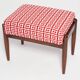 Mid-century GFM stool in geometric jacquard tweed by Dedar, E. Homa, Europe, 1960s.