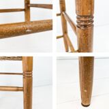 Tabouret mid century rustique