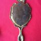 Hand painted gilt bronze nineteenth century louis xv age 1900 canted mirror