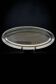 Large oval silver-plated metal serving platter with gadrooned edge – hallmarked