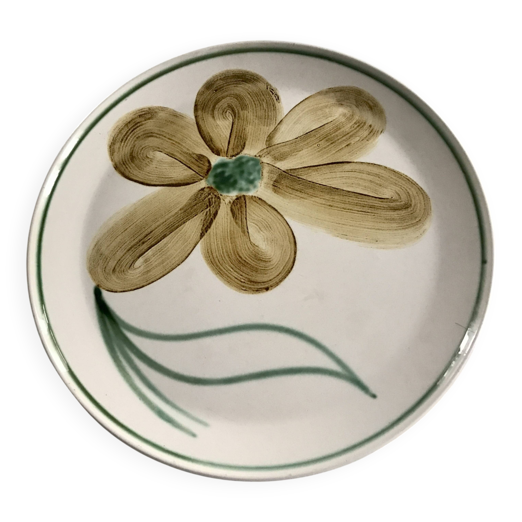 Vintage ceramic plate Salins France