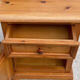 Pair of English bedside tables in solid pine wood