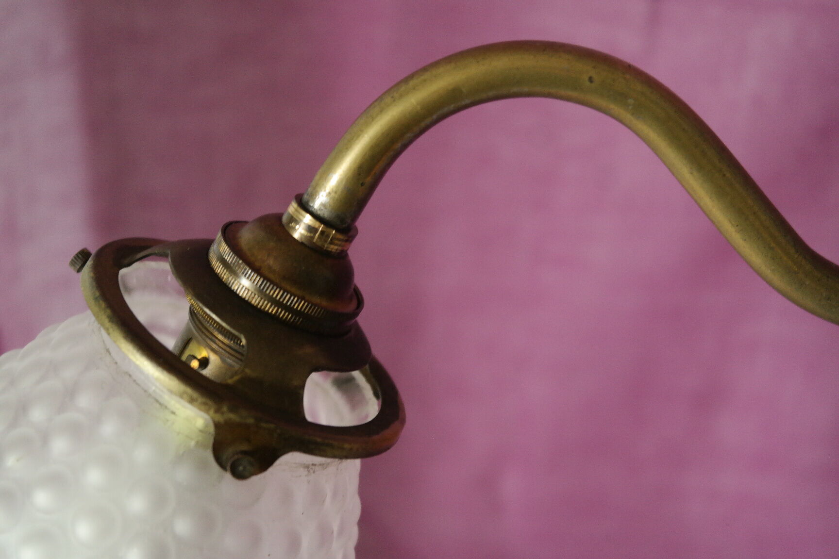 Lampe tulipe articulée art nouveau laiton