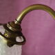 Lampe tulipe articulée art nouveau laiton