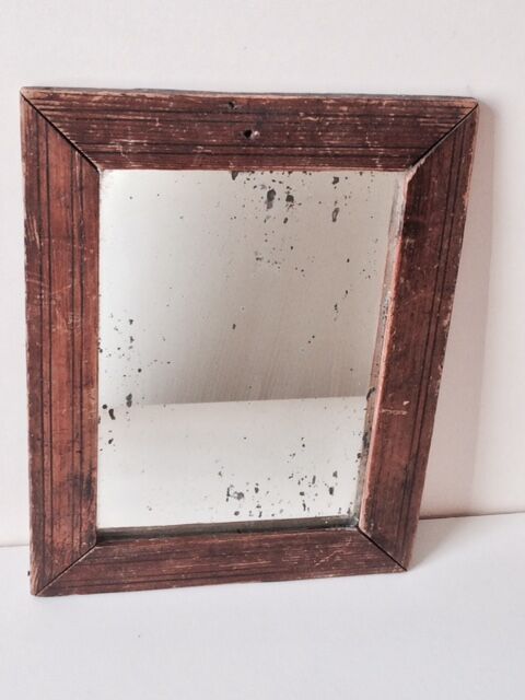 Small pitch pine frame mirror