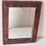 Small pitch pine frame mirror