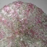 Wonderful Extra Large Size Pink Murano Glass Ceiling Light Flower by Seguso