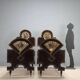 Pair of antique single beds in metal and bronze, Italy, 19th century.