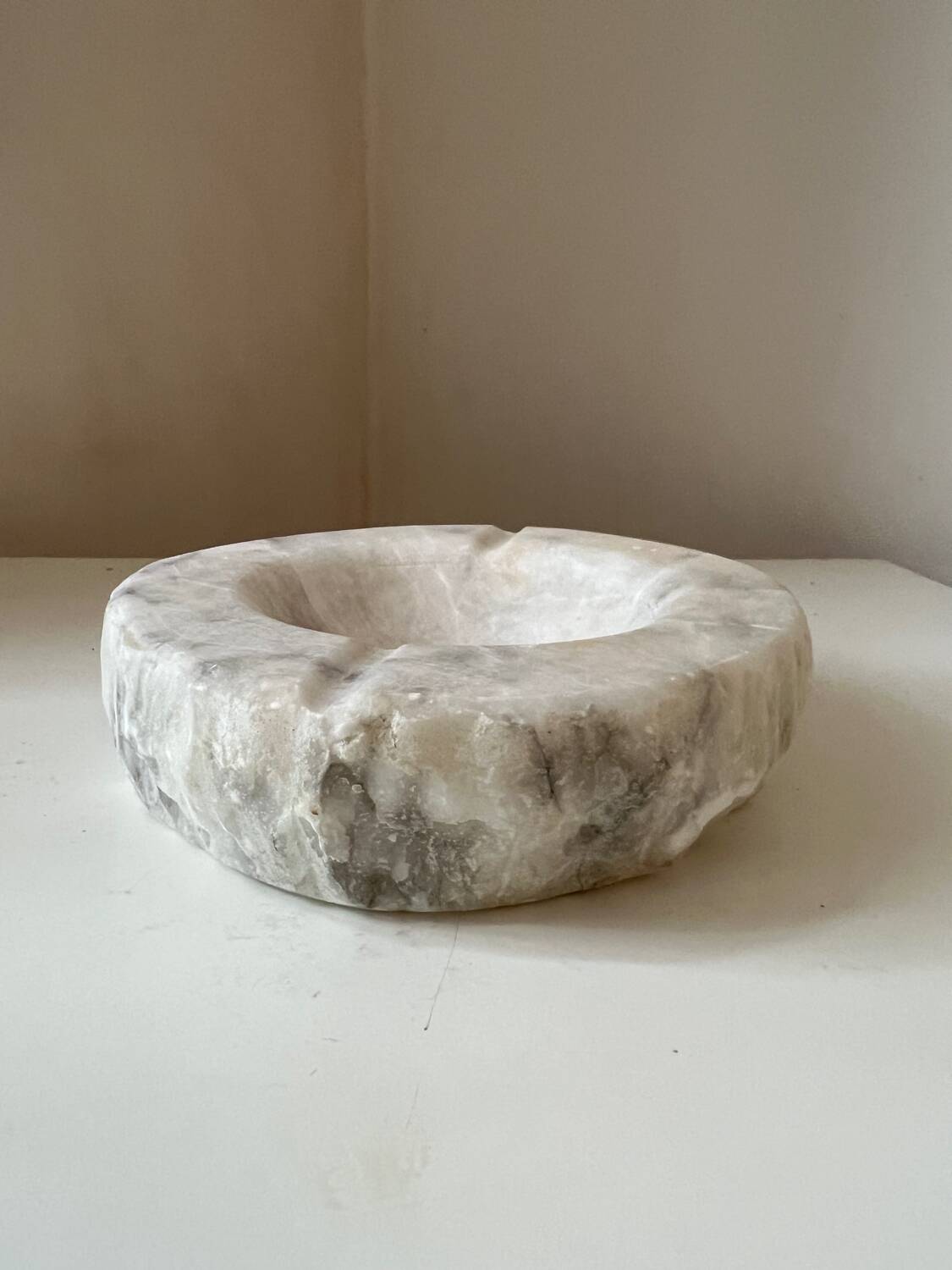 Vintage 1970s hard stone ashtray (marble, granite)