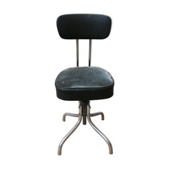 Leather industrial chair