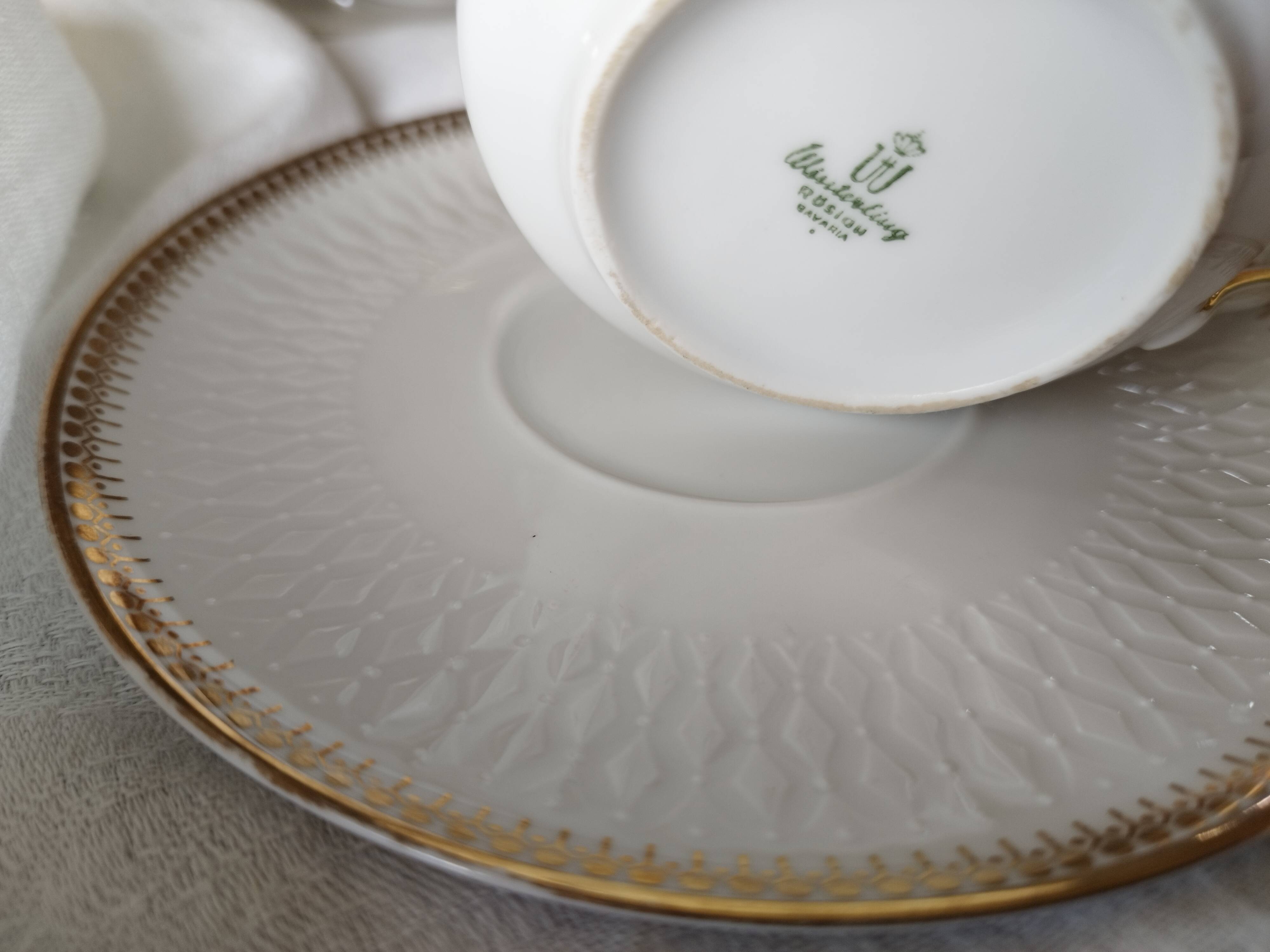 Set de 4 tasses à thé en porcelaine blanche