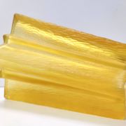 Art deco star shaped yellow glass vase attributed to pierre d'avesn for daum