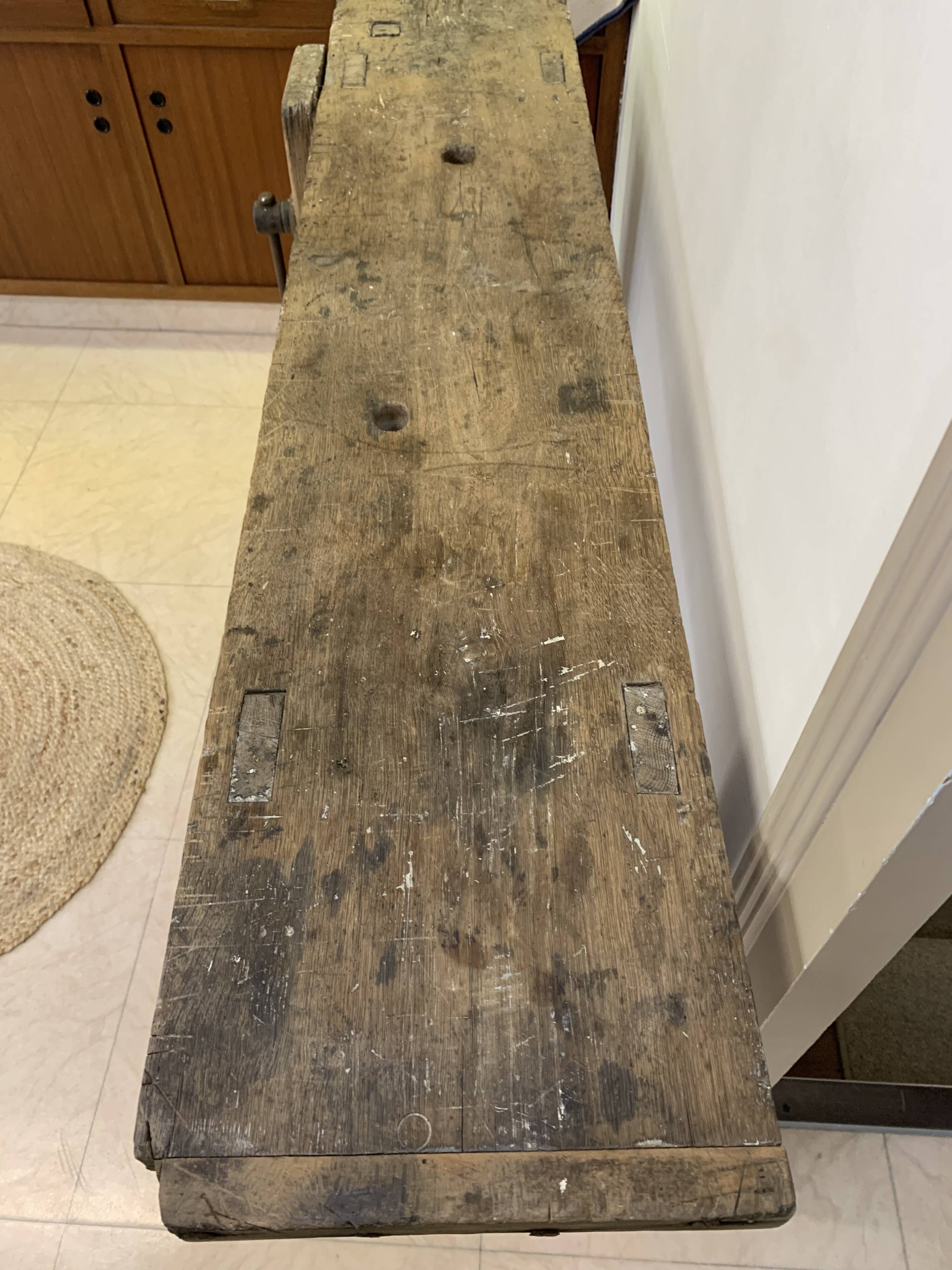 Solid wood workbench