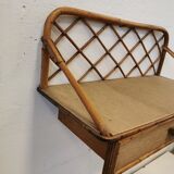 Rattan shelf