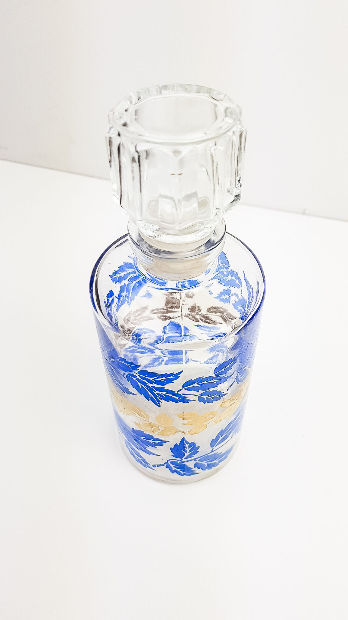 Painted glass bottle