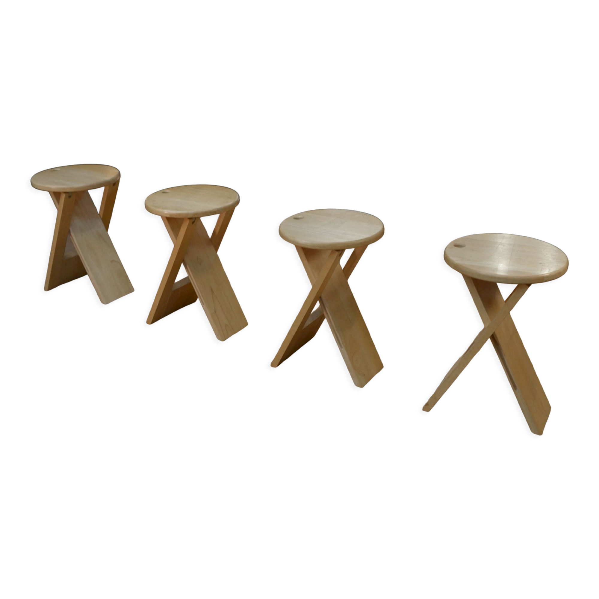 4 tabourets design pliants Adrian Reed, modèle Suzy