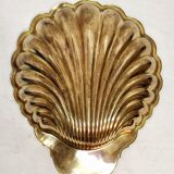Brass tray in the shape of a shell. Spain, 1970s.