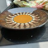 Set of 4 glazed pottery with ethnic decoration