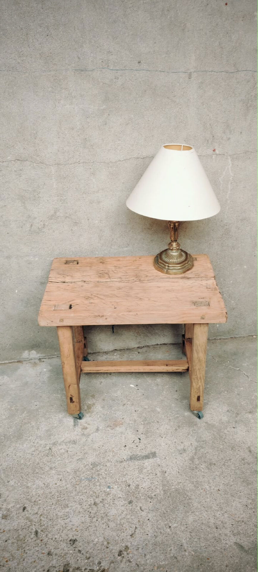 Bedside table - old workbench