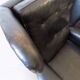 Howard Keith pair of black leather armchairs for HK Furniture