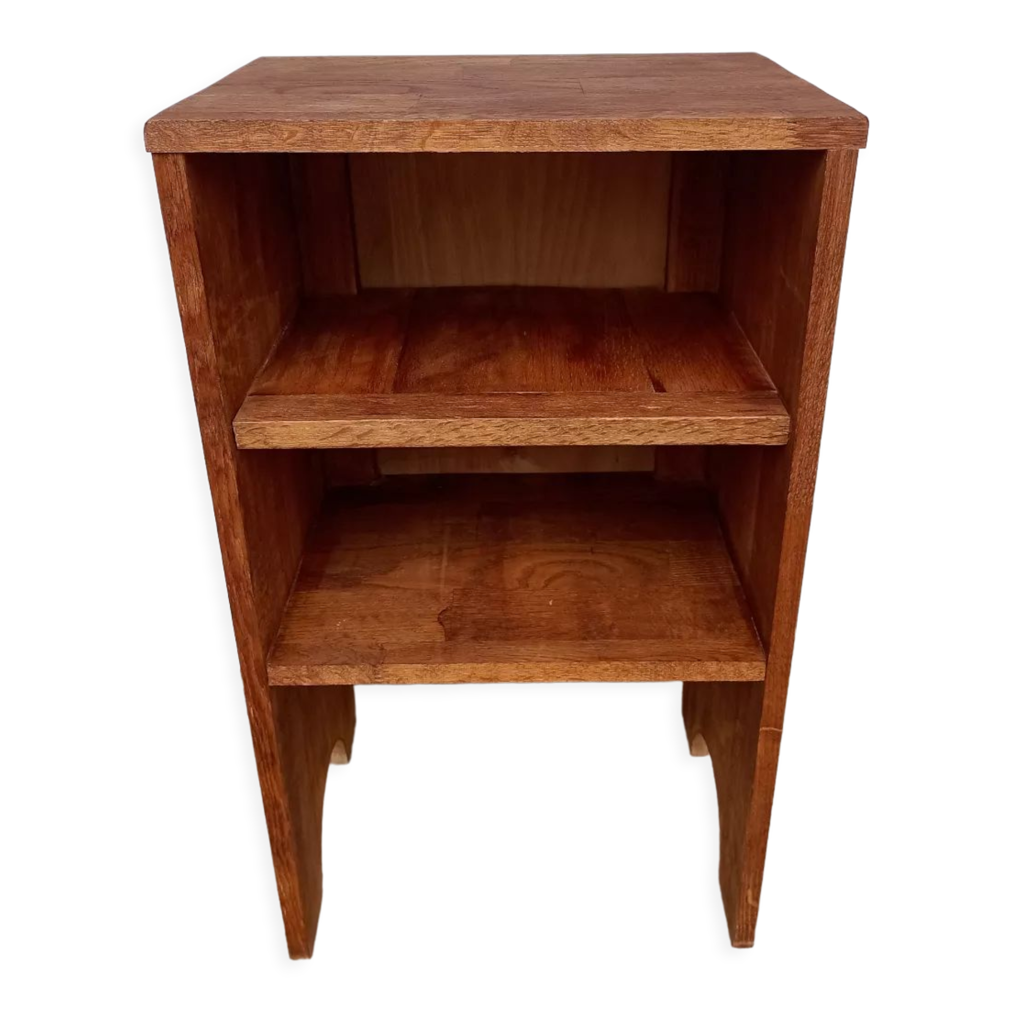 Bedside table in wooden slats