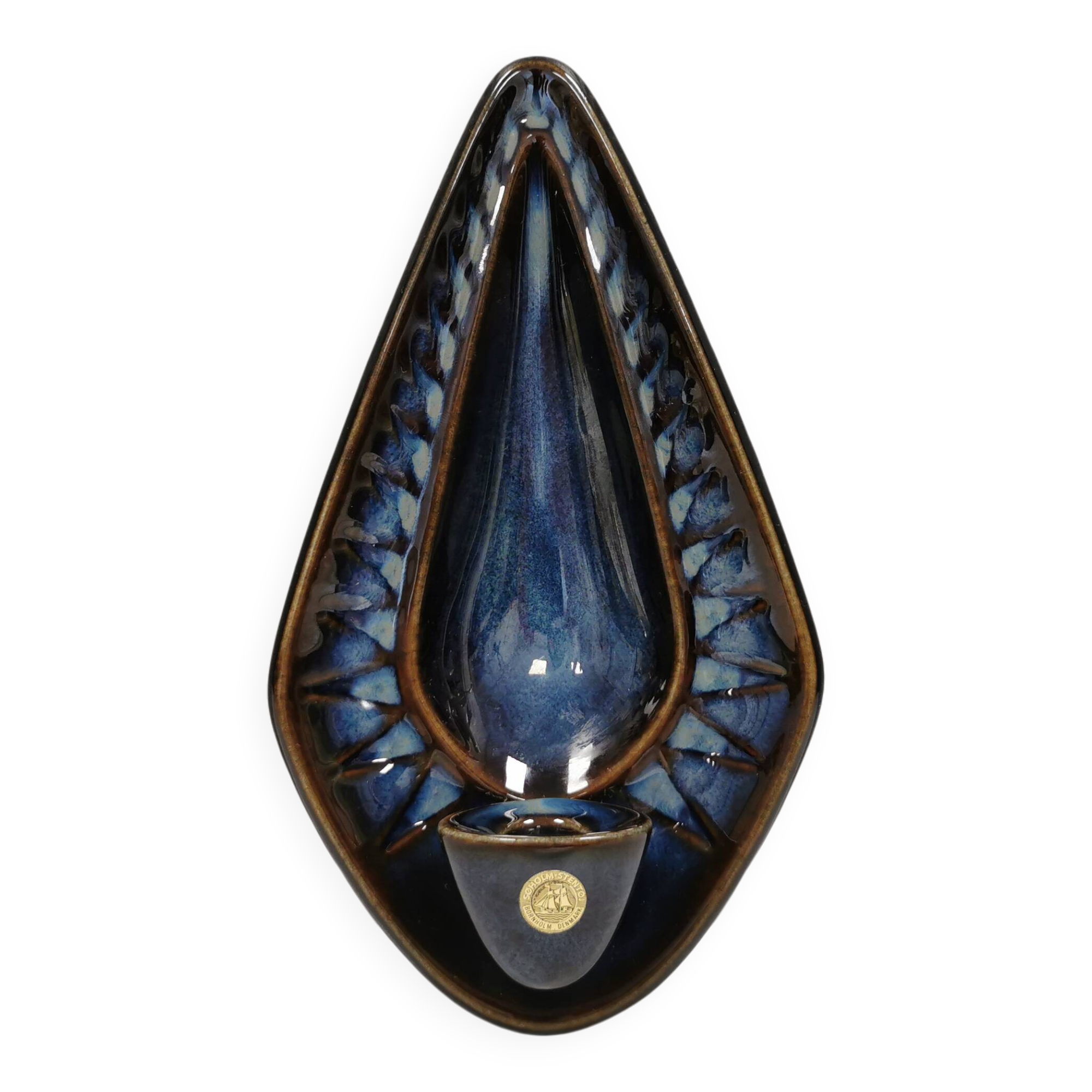 Søholm wall candlestick made of ceramic and in blue colors/shades 1960s