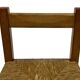 Set of four vintage chairs / stool - brutalist style minimalist oak and wicker 60s