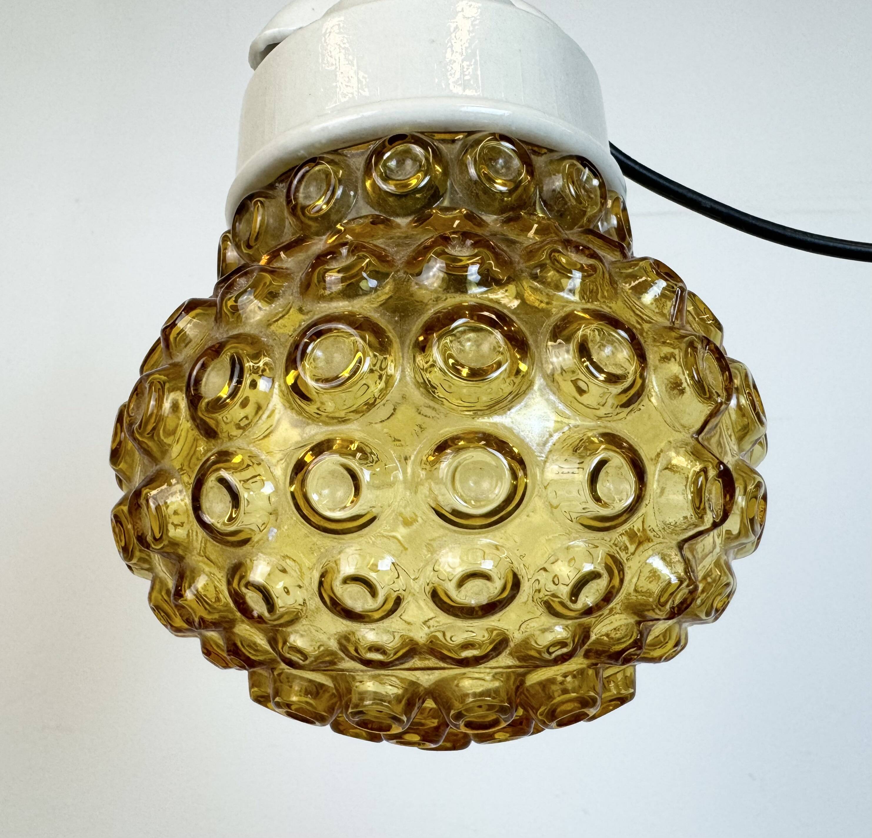 Vintage White Porcelain Pendant Light, 1970s