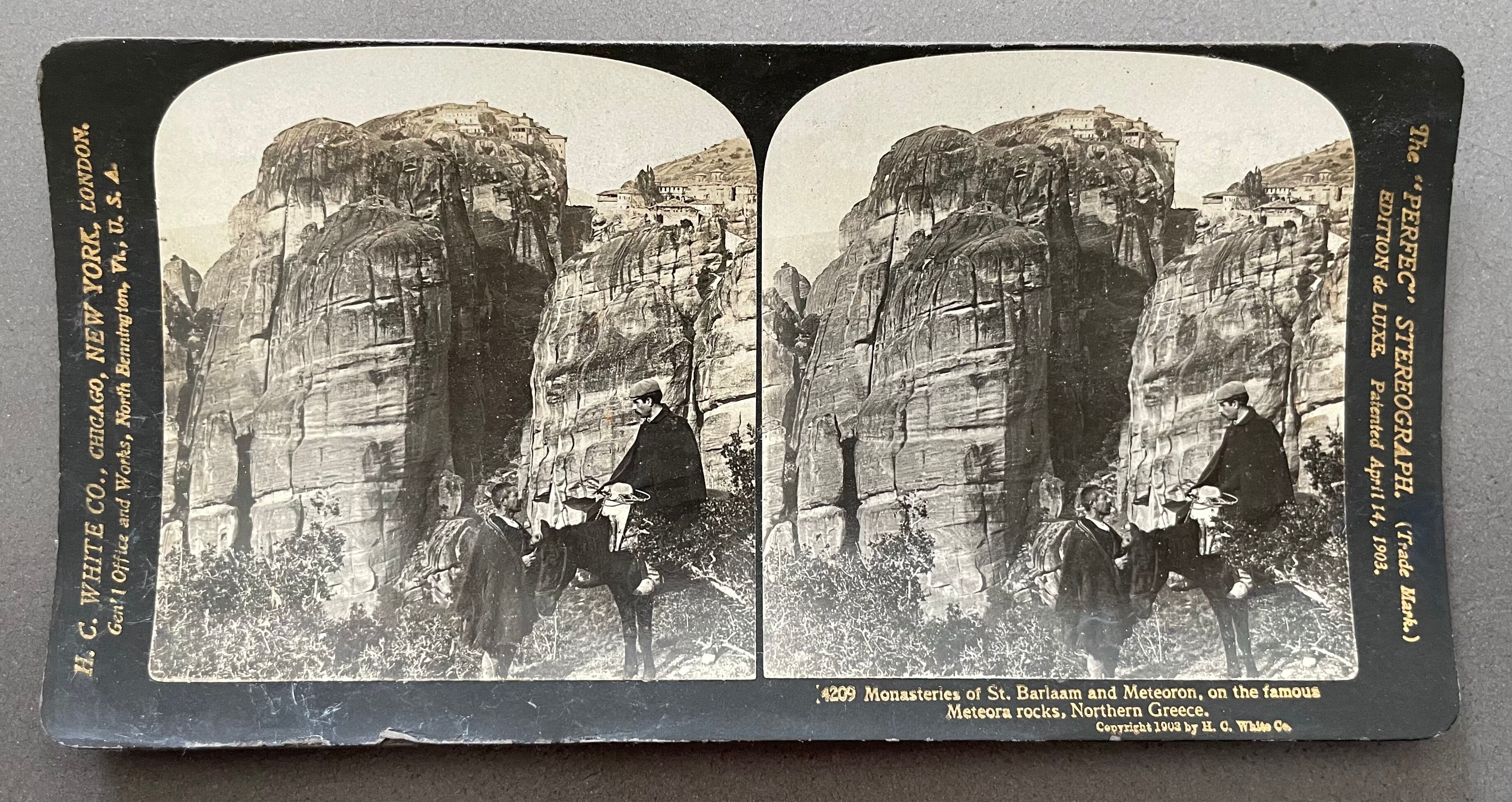 Old photography stereo, stereograph, luxury albumine 1903 Northern Greece