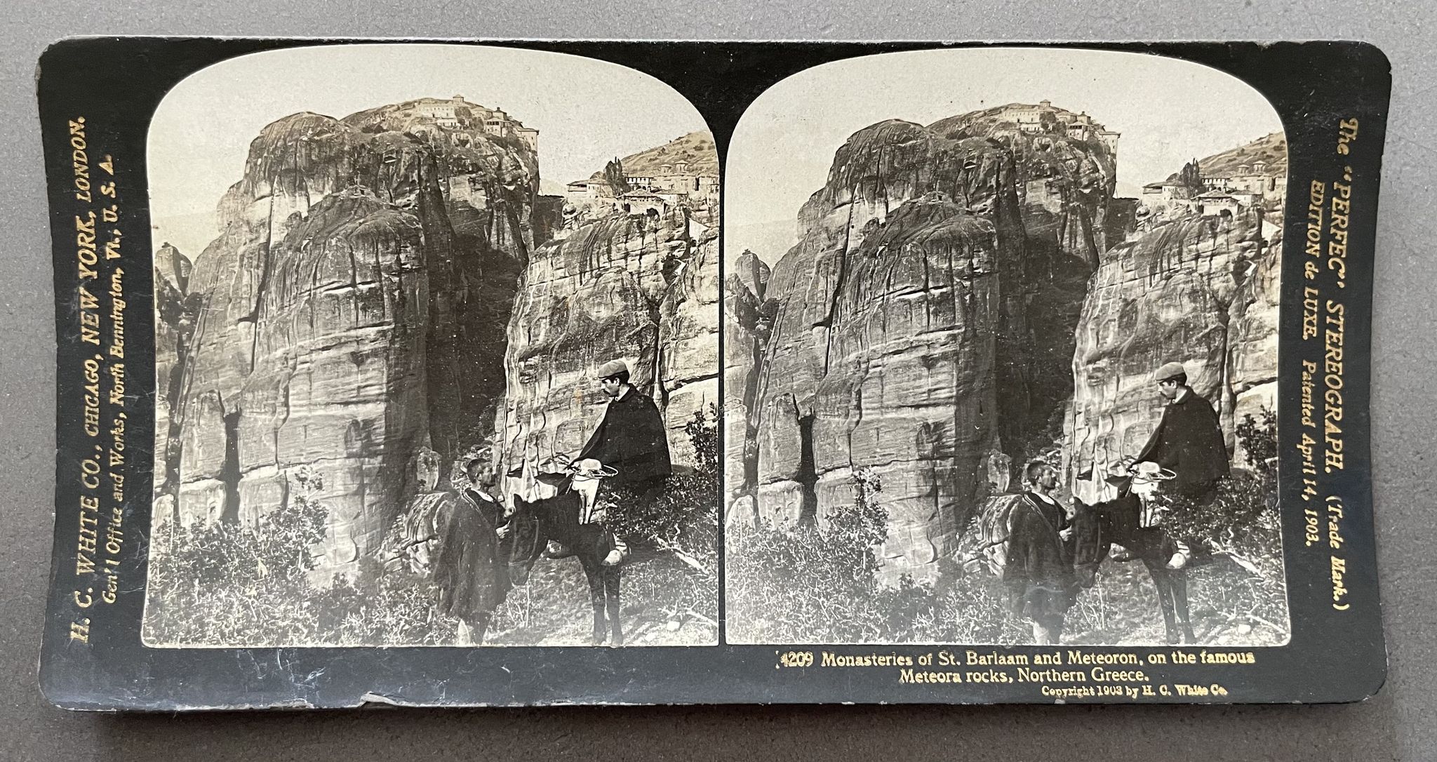 Old photography stereo, stereograph, luxury albumine 1903 Northern Greece