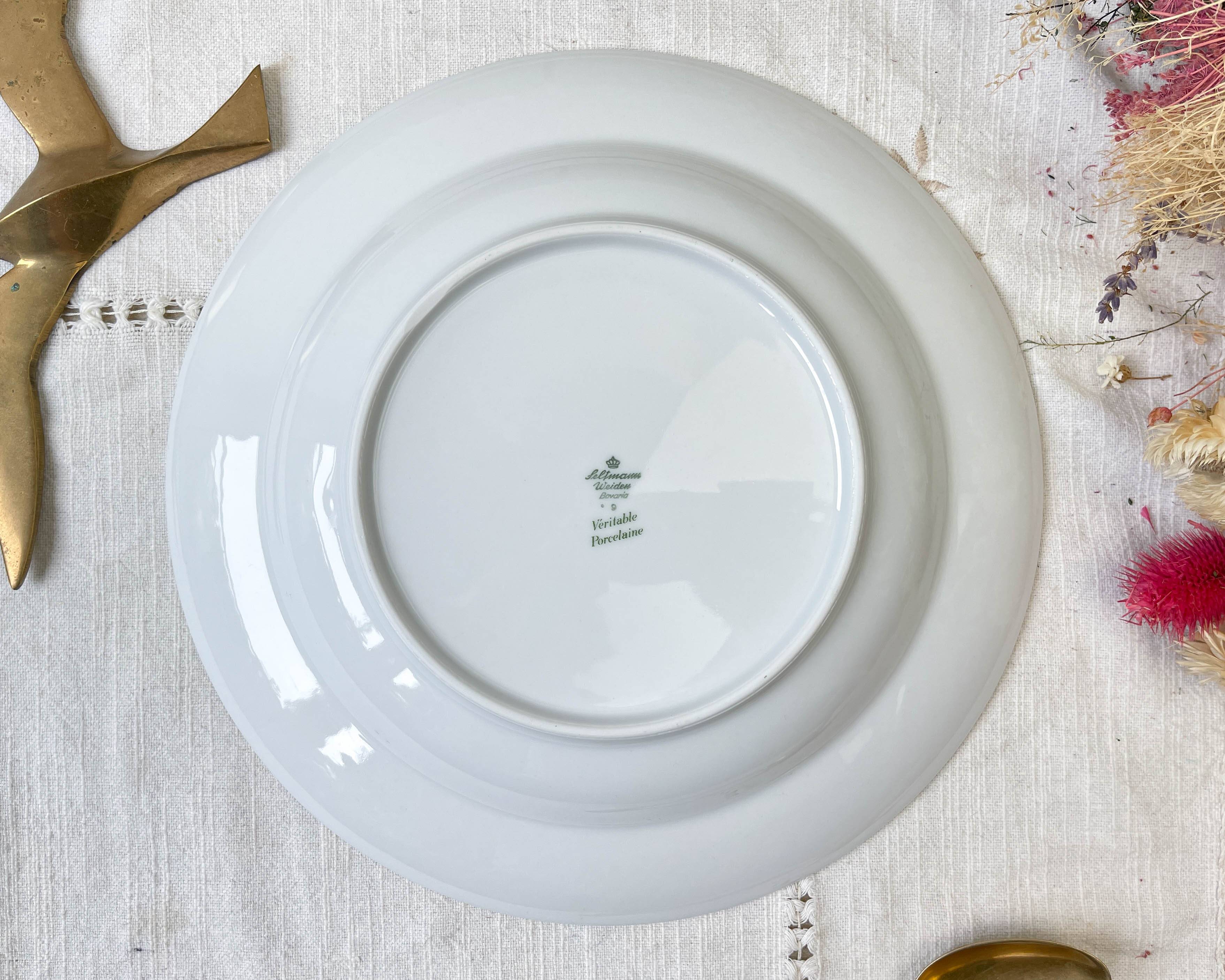 BAVARIA white and gold porcelain deep dish, "Annabell" model -