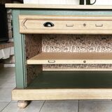 Buffet 1 tiroir relooké console rangement ouvert