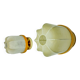Pair of "cocoon" wall lights, resin and pine, Italy, 1970