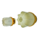 Pair of "cocoon" wall lights, resin and pine, Italy, 1970