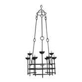 Lustre ancien en fer forgé A. Gerardi, Italie XIXe siècle