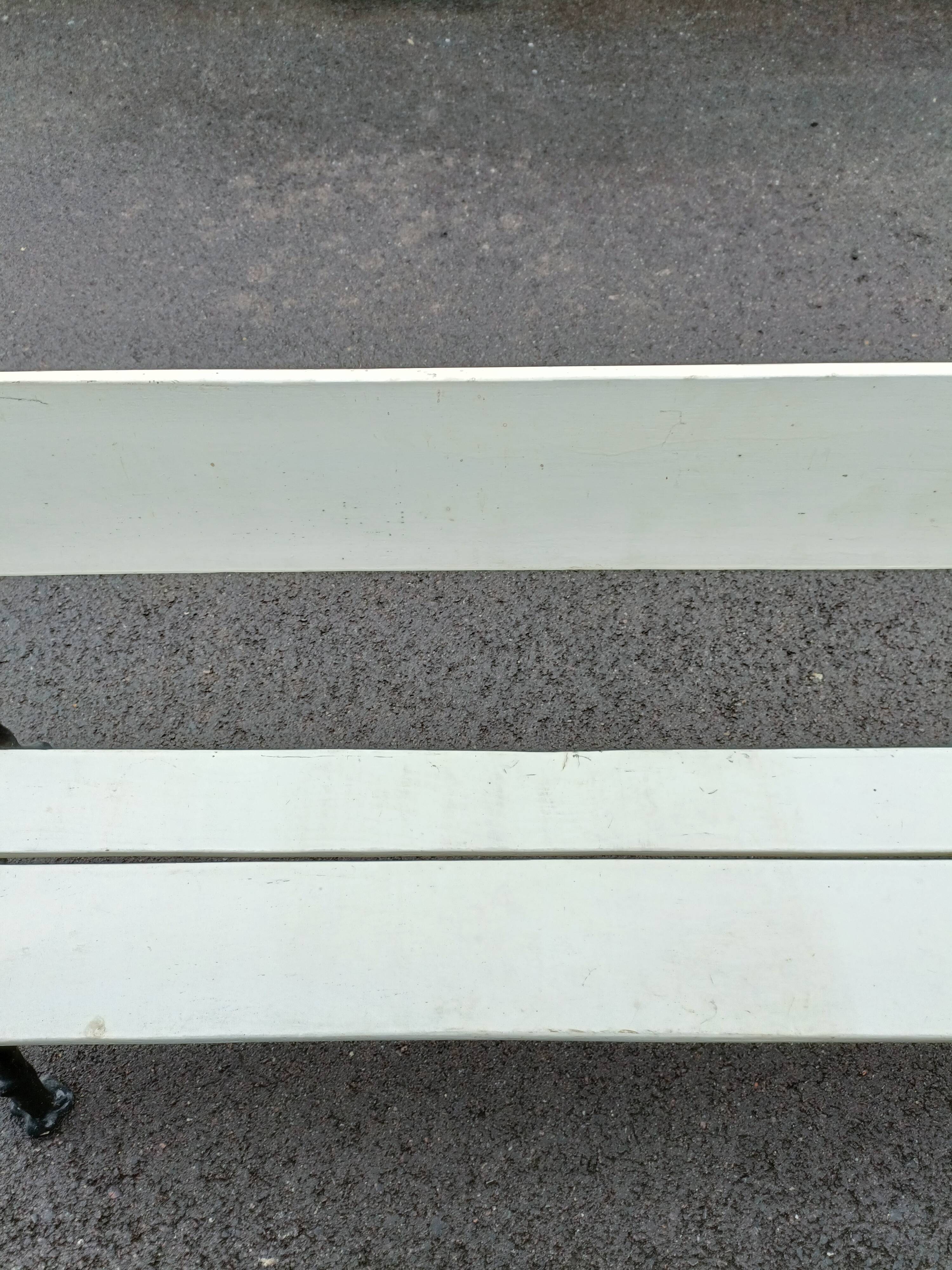 Garden bench old cast iron feet