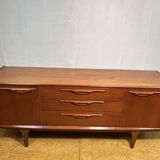 Buffet rétro vintage en teck du milieu du siècle par Jentique 1960