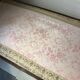 Antique Louis XVI style daybed in carved wood and patterned fabric