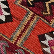 3x10 Vintage Burgundy Kilim Runner Rug 95x302Cm