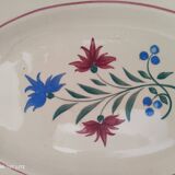 Set of 2 oval dishes trundles 30s earthenware K&G Lunéville model Denise