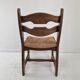 MidCentury Brutalist Oak "Razor Blade" Dining Chairs, Set of 6, France 60's