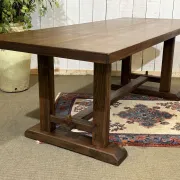 Table style monastère en orme, années 1970